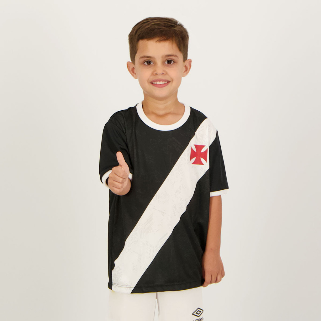 Camisa Vasco Building Infantil Preta - Baby & Kids Fashion