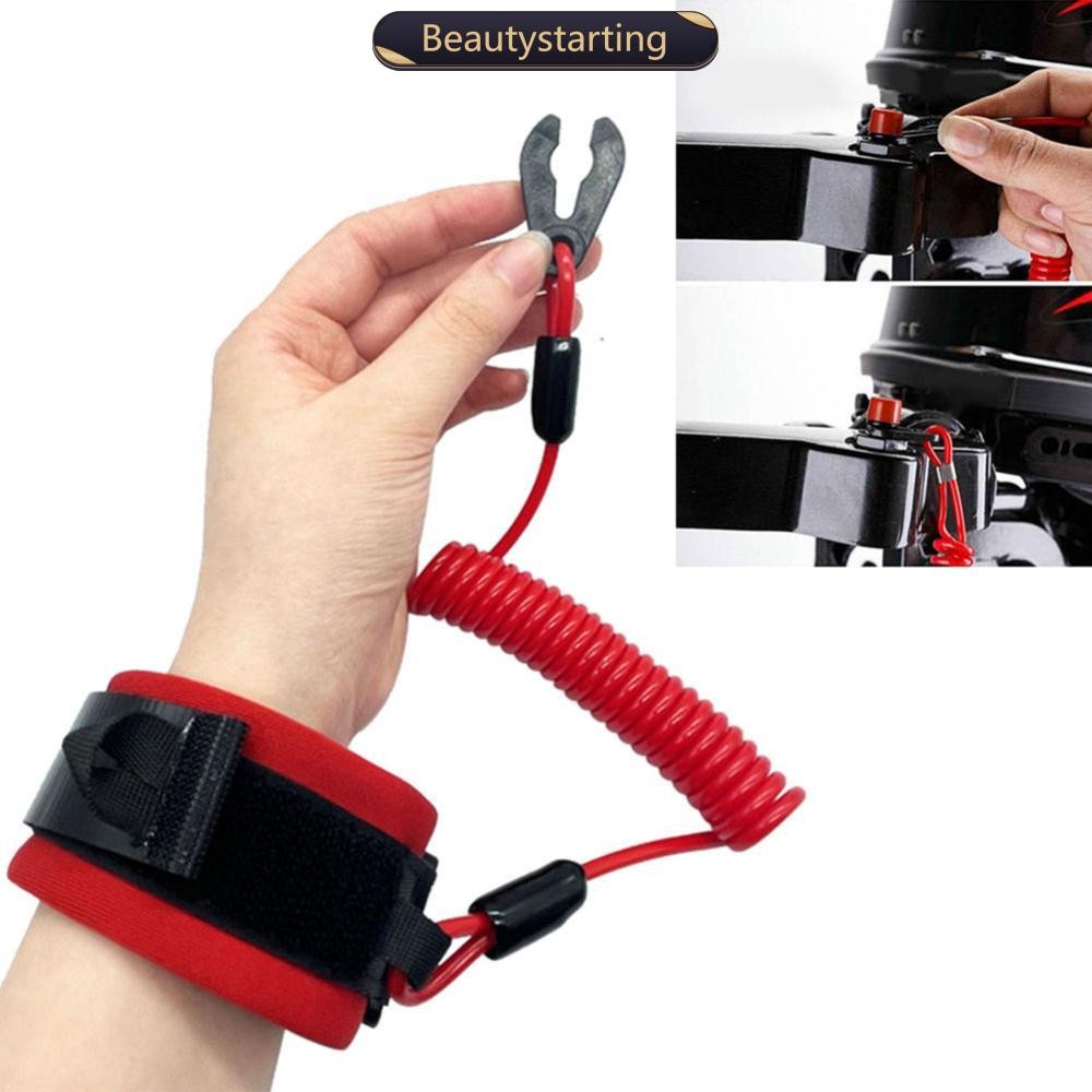 BEAUTYSTARTING Universal Barco Marinho Motor De Popa Cordão Kill Stop Switch Para YAMAHA Jet Ski Chave Corda Flutuante De Pulso H8Q4