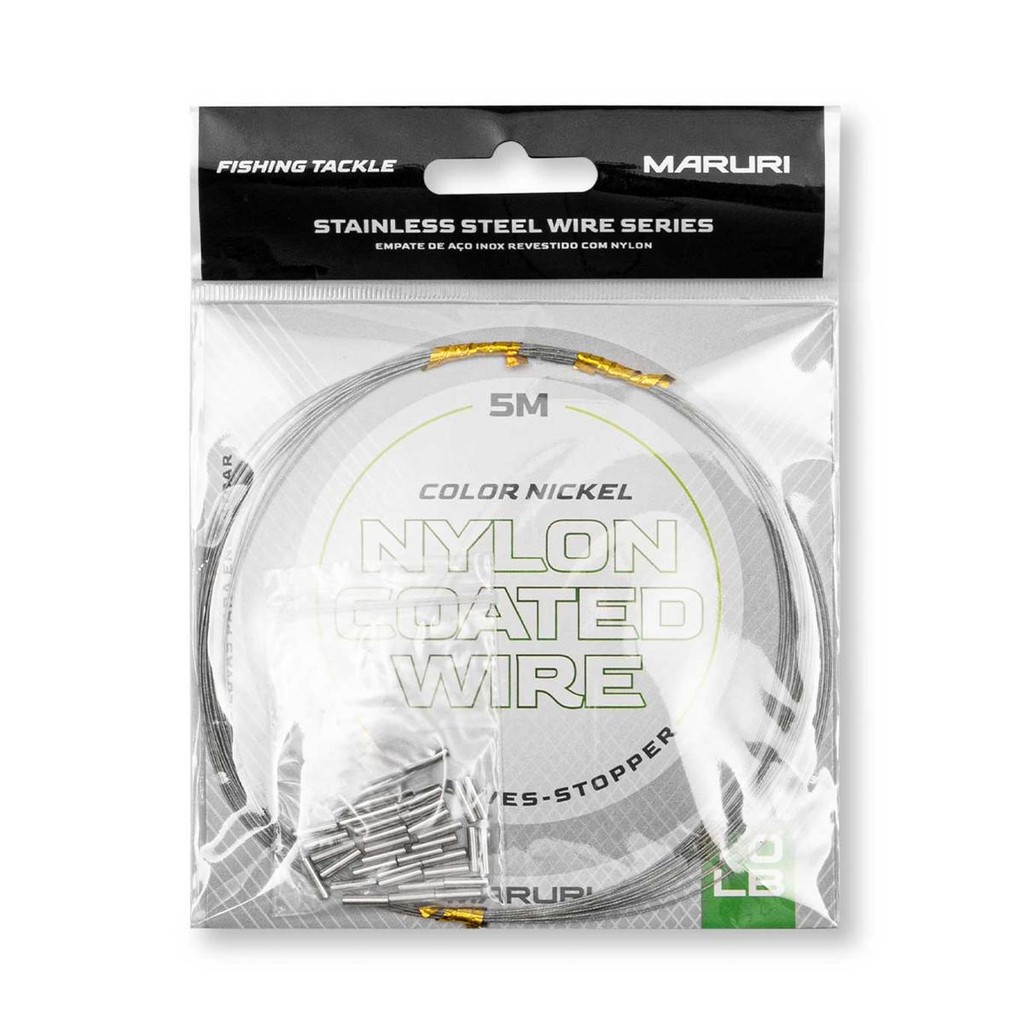 Cabo de Aço Color Nickel 20lb 5m - Maruri em Oferta na Shopee