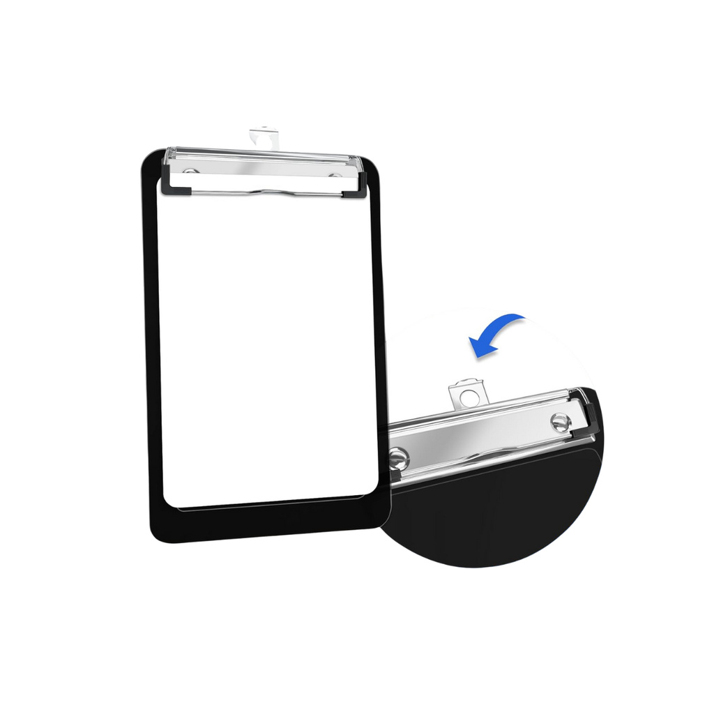 Mini Prancheta 12 cm X 18,5cm e bloco de 50 fl - Cabem em bolsos e bolsas Acrimet 155 Preto em Oferta na Shopee