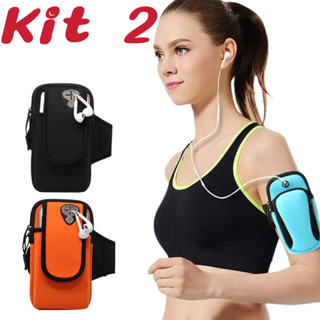 Kit 2 Braçadeira / Suporte Unissex Leve Para Celular / Corrida / Treino jorge em Oferta na Shopee