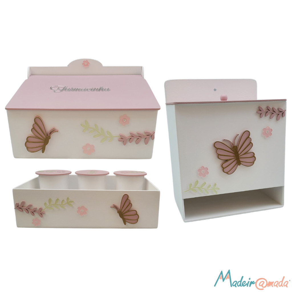 Kit 6 Peças Jardim Encantado Flores Menina Bebê Kit de Higiene em Oferta na Shopee