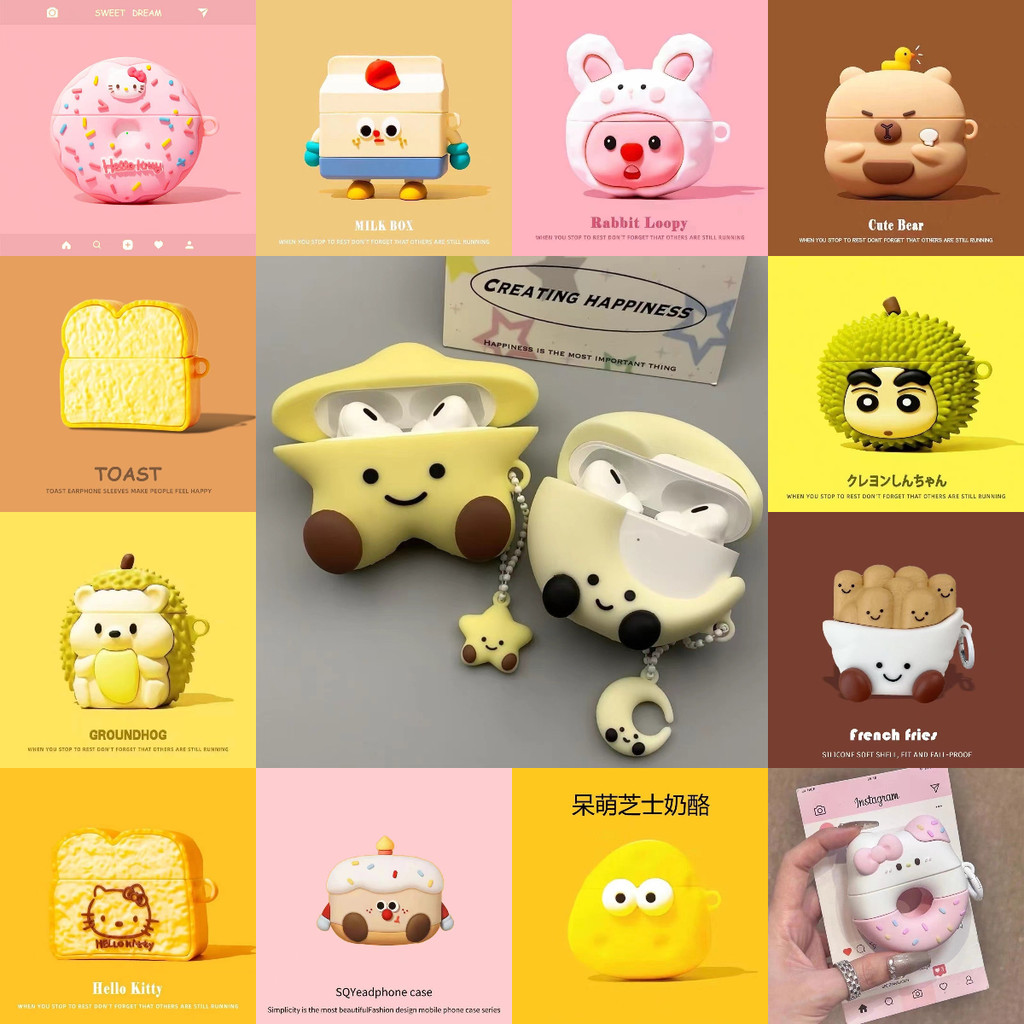 Para Airpods 4 3 Pro 2 Caso De Fone De Ouvido Bonito Personalidade Estrelas Lua capinha em Oferta na Shopee