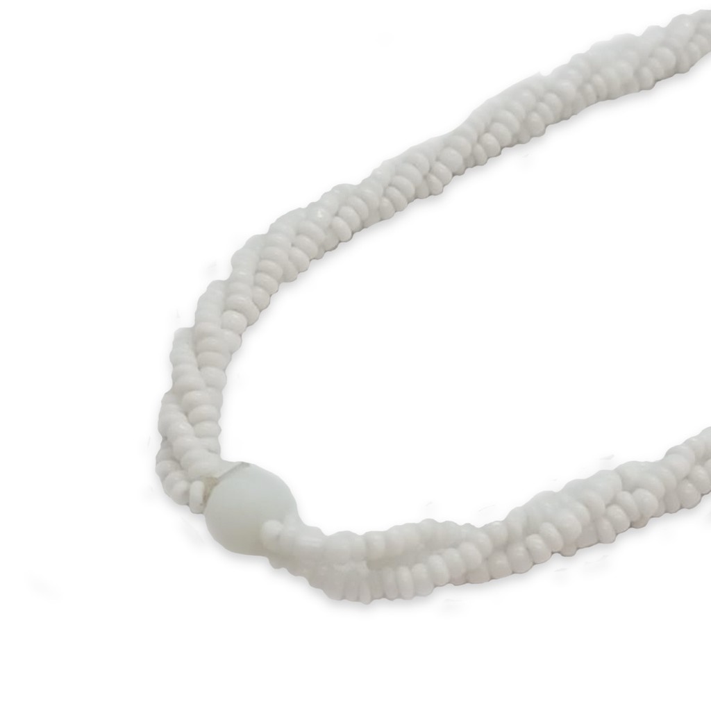 Guia Brajá Branco Oxala 3 Fios Trançado 60cm Umbanda