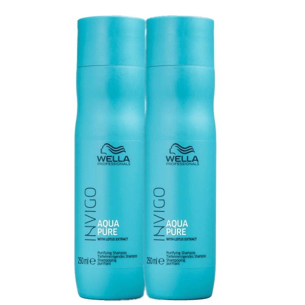 Kit Wella Professionals Invigo Balance Aqua Pure - Shampoo Antirresiduos 250ml (2 Unidades) em Oferta na Shopee