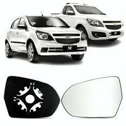 Lente Retrovisor Agile Montana 2012 2013 2014 2015 2016 A 2021 Direito Com Base