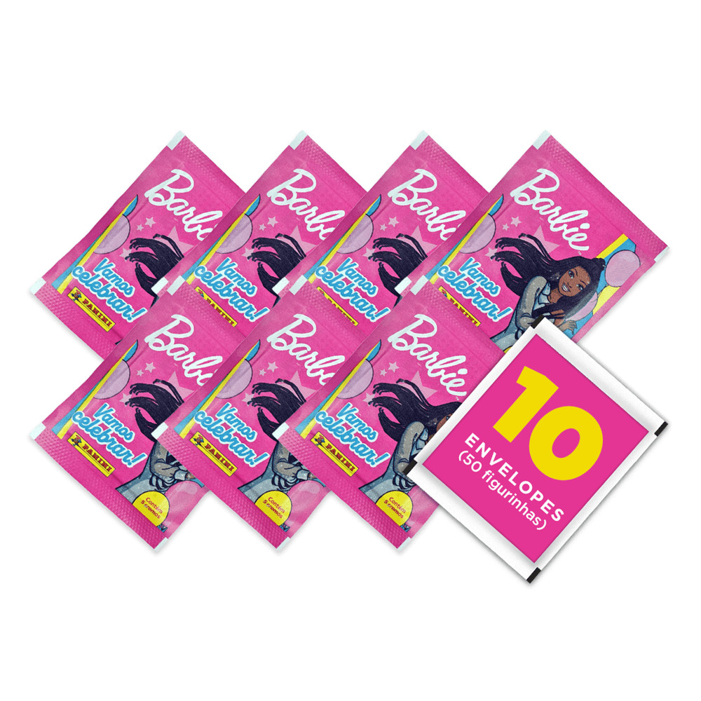 Barbie Vamos Comemorar: 50 Figurinhas (10 Env) Oficial Panini em Oferta na Shopee