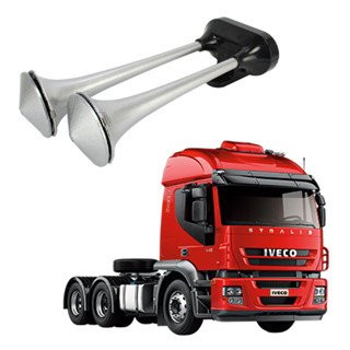 Buzina Ar Eeletropneumática 2 Cornetas Compatível Com Iveco Stralis Hi Way Som Alto Forte Potente em Oferta na Shopee