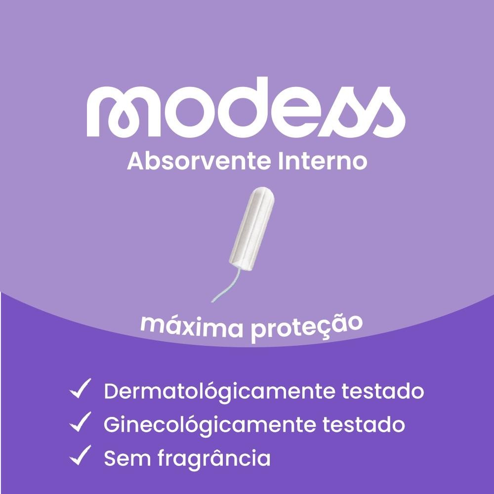 Absorvente Interno Modess Tamanho Mini 8un
