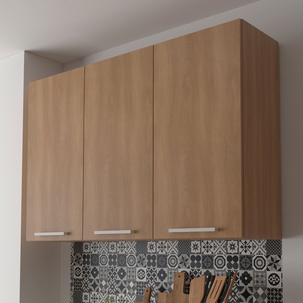 Armário Aéreo Cozinha 3 Portas 2 Prateleiras CZ3109 - Tecno Mobili em Oferta na Shopee