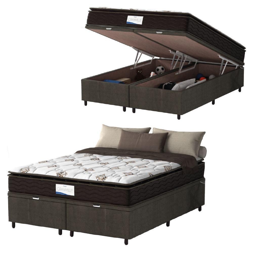 Cama Box Baú Colchão Queen Probel Molas Granville