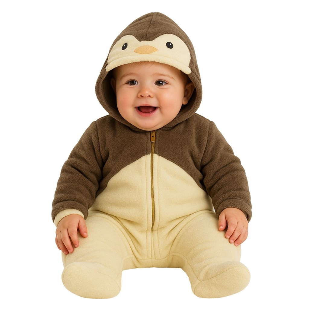 Macacão Infantil Fantasia Parmalat Bebê Pinguim Inverno