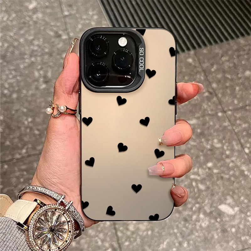 Capinha Samsung A15 A14 A54 Coração Preto normal Fosco Rígido S20FE S23 ULTRA S23FE A32 A05S A13 A55 A34 S24 S21 FE A12 
