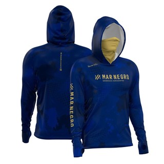 Camiseta de Pesca Masculina X-Protection 360 Sublimada By Eduardo Monteiro - Mar Negro