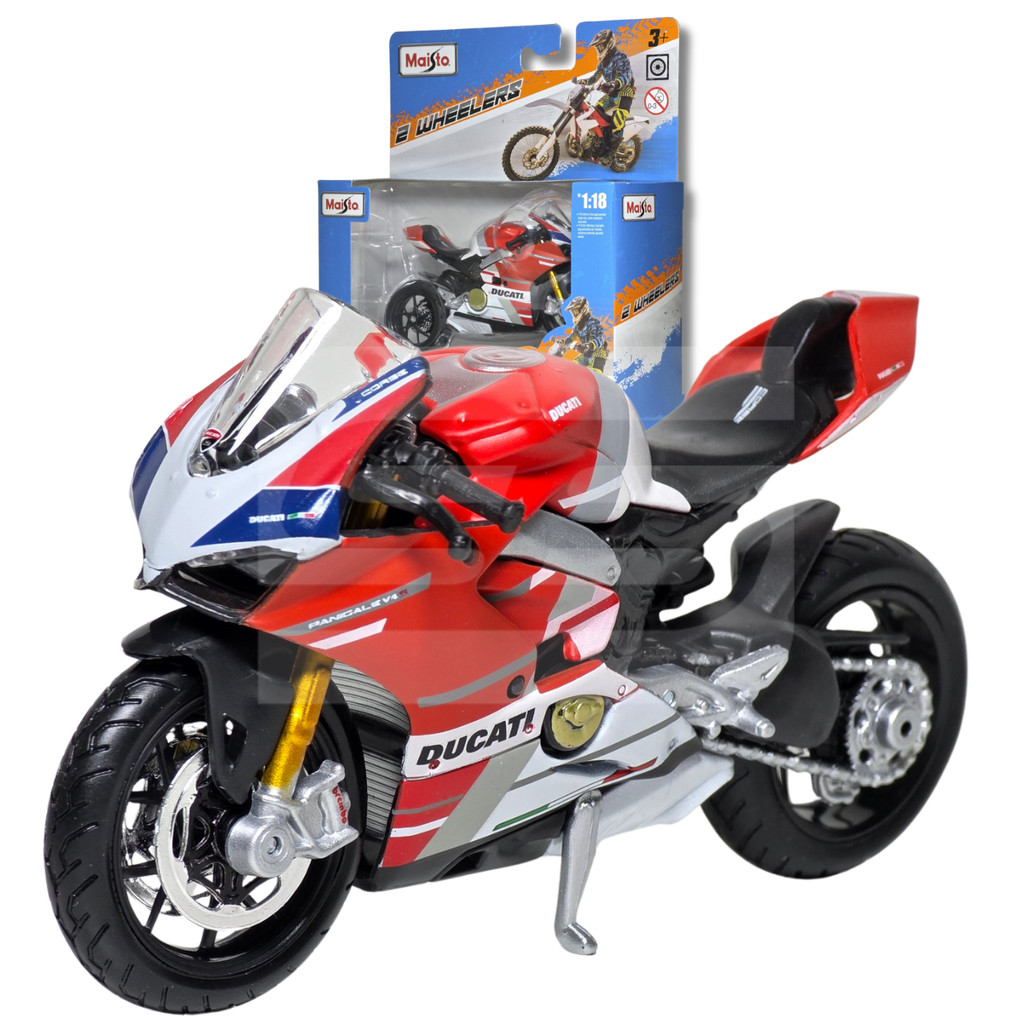 Miniatura Ferro Moto Ducati Panigale V4 S Corse 1/18 Maisto