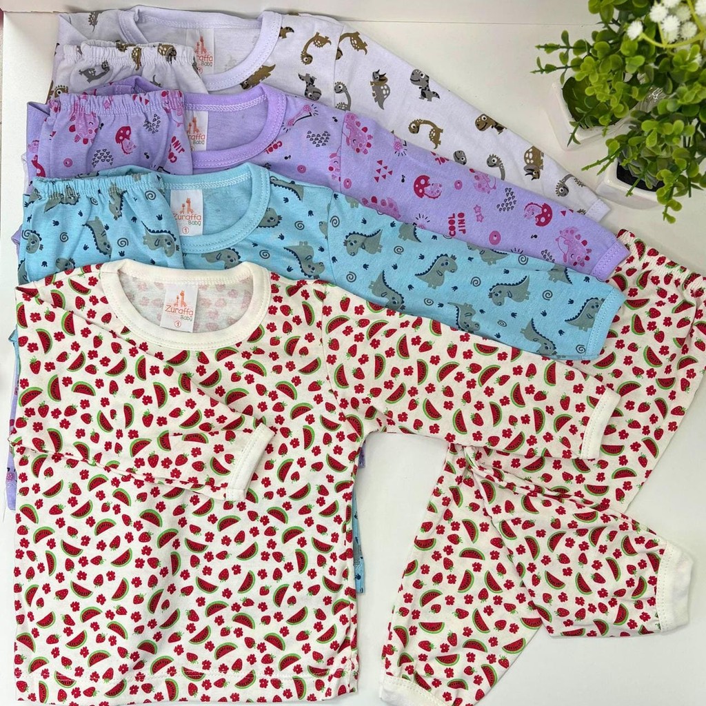 Kit 4 Pijama Infantil 2 Blusa Manga Longa com 2 Calças Sortido Menino Menina Pijama Infantil