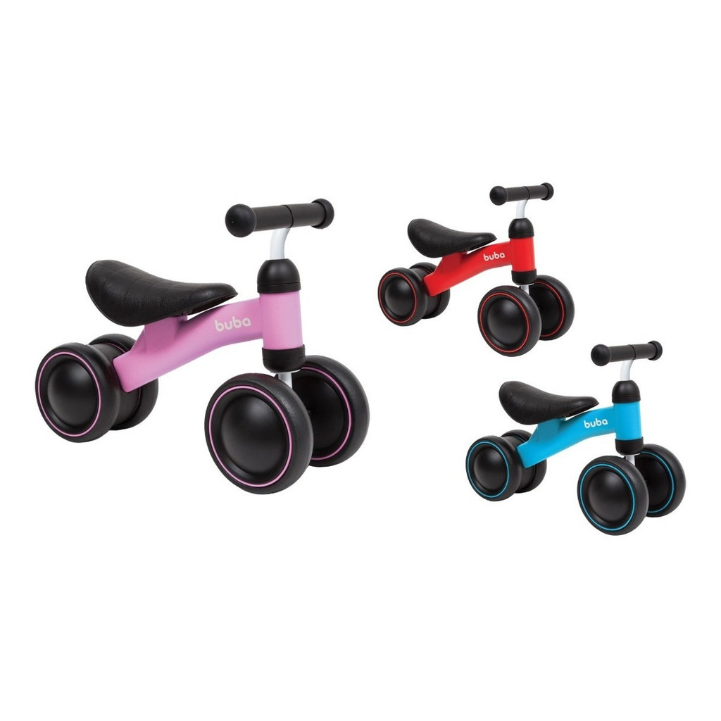 Bicicleta De Equilíbrio 4 Rodas Sem Pedal Infantil Buba +12m