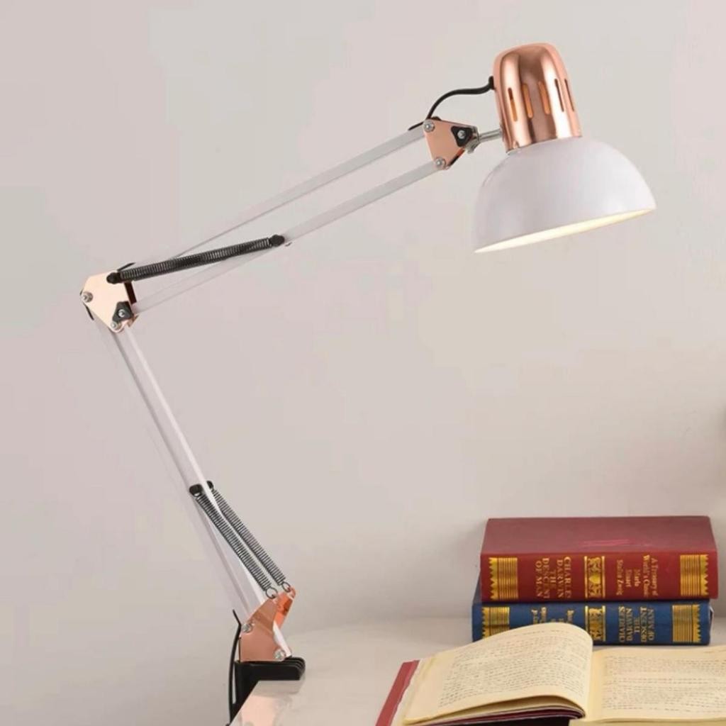 Luminária Pixar Luxo com Detalhes Rose - Articulada Com Garra em Oferta na Shopee