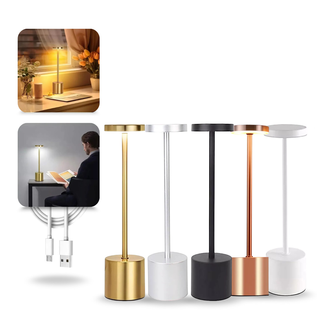 Luminária Abajur de Mesa Led Sem Fio Luz Recarregável USB Dimerizável Restaurante Candeeiro Tippi em Oferta na Shopee