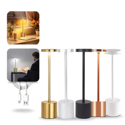Luminária Abajur de Mesa Led Sem Fio Luz Recarregável USB Dimerizável Restaurante Candeeiro Tippi