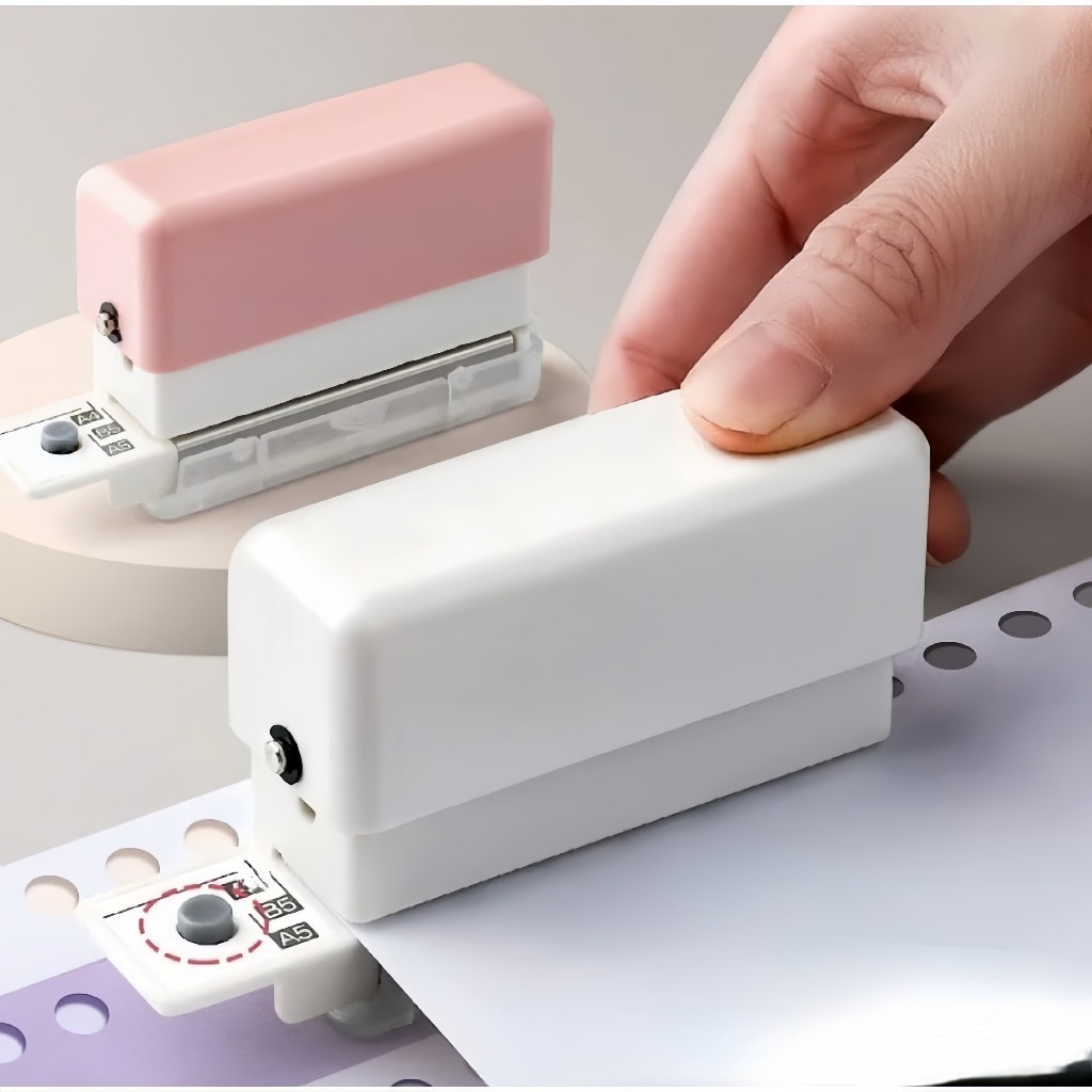 Punções De Papel Perfurador De 6 Furos Mini Cute Puncher Portable Hole for Paper  2 Folhas Capacidade