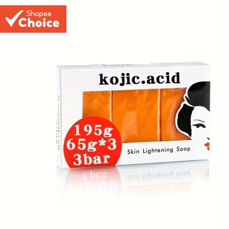 Kojic kójico ácido kójico sabão mamão sabão artesanal óleo essencial sabão corporal suavemente limpo hidratante pele 3 p