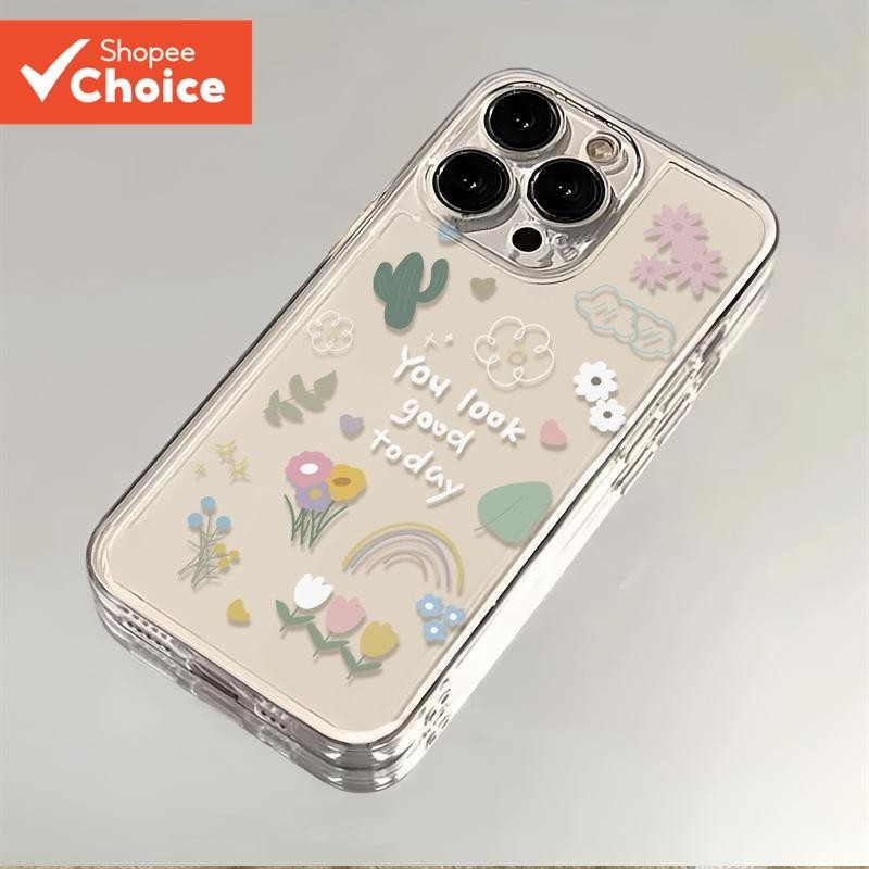 Caixa Telefônica Estampa Floral Arco-Íris Adequado para iPhone 11 12 Pro Max x xr xs 7 Mais 8 13 14 15