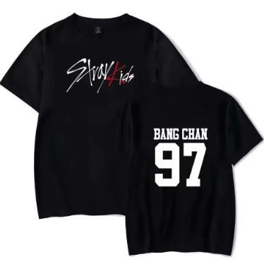 Camiseta  kpop Stray Kids Bang Chan 97 Adulto/Infantil Lançamento Camiseta Em Algodao TrendBox mania