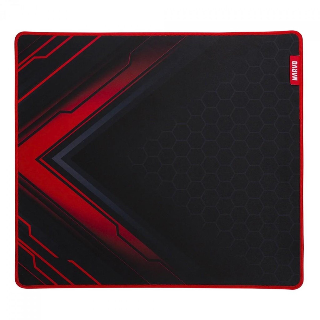 Mousepad Gamer Marvo G55 Blaze M, 350x300mm, Preto/Vermelho - Computers & Accessories
