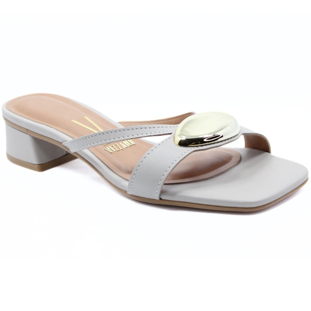 Tamanco Vizzano Tiras Salto Baixo Detalhe Feminino em Oferta na Shopee