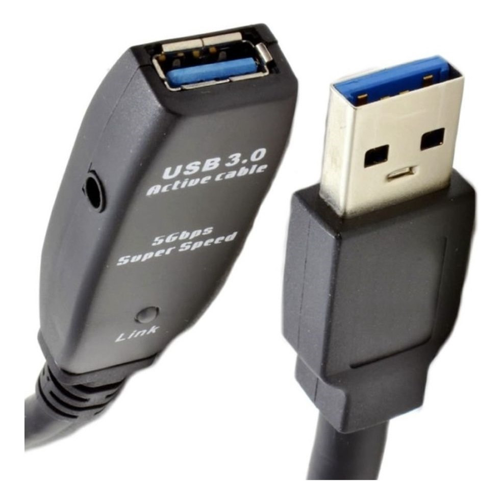 Cabo Extensor Usb 3.0  30 Metros Amplificador Webcam Full