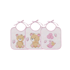 Kit Babador Incomfral Estampa Ursa Fofa - 3 Peças