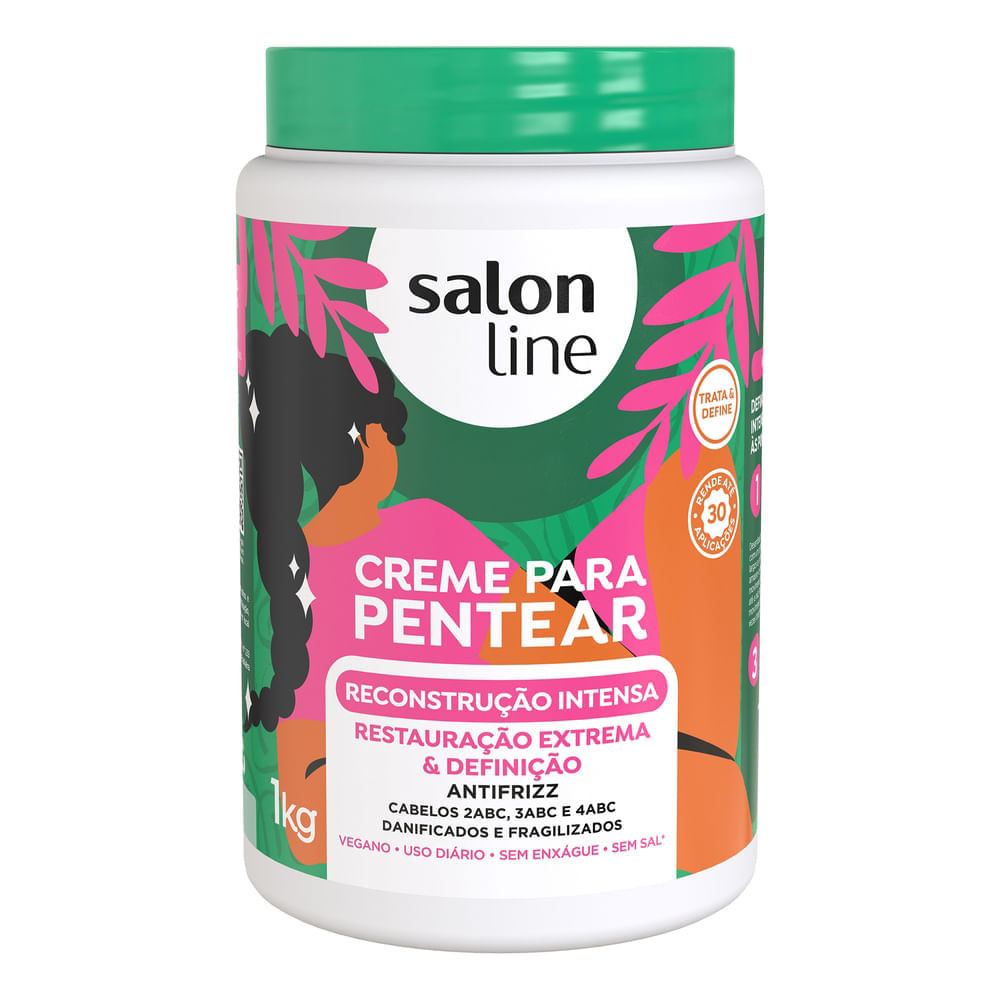 Creme Para Pentear Salon Line Reconstrução Intensa 1kg - Beauty
