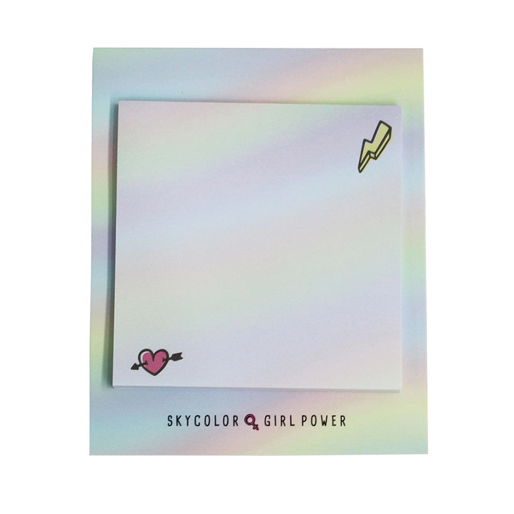 Bloco Adesivo Le Decorado Girl Power com 04 Blocos de 30 Folhas Cada 7,6X7,6cm - Stationery