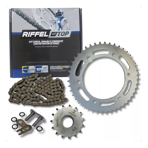 Kit  Quite Relação Tração Transmissão YS 250 FAZER Com Retentor 2006 À 2017 Original Riffel
