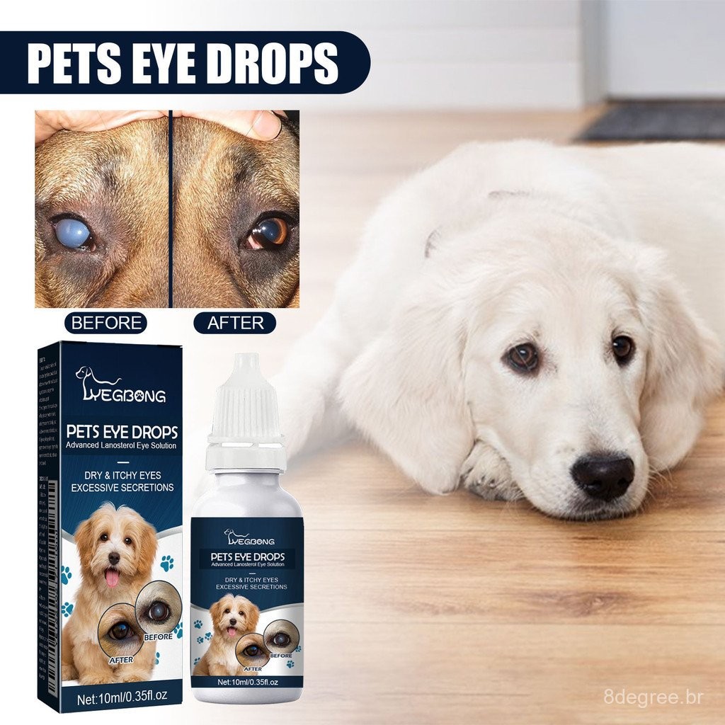 Gato Cão Pet Eye Drops Removedor de Lágrimas Suave para Doenças Oculares e Limpeza Facial