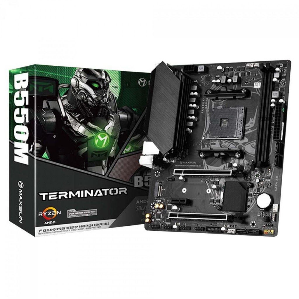 Placa Mãe MAXSUN B550M MS-Terminator, Chipset B550, AMD AM4, mATX, DDR4, MS-Terminator B550M em Oferta na Shopee