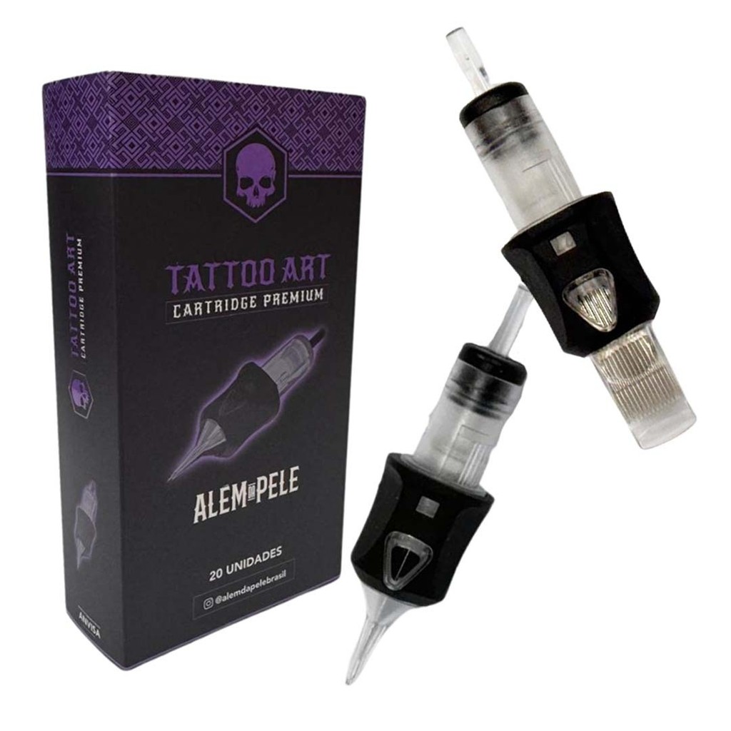 Cartuchos Para Tatuagem Além da Pele Premium Tattoo Art - 20 Unidades