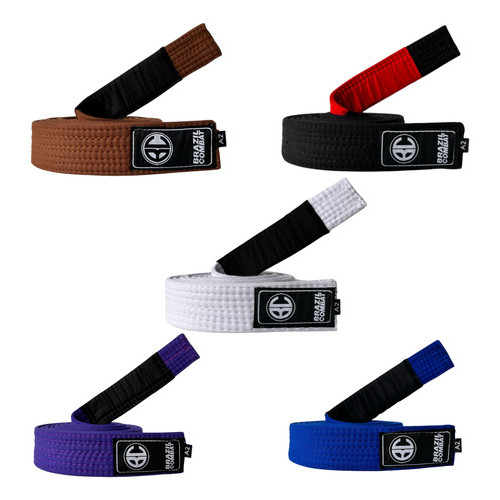 Faixa de Jiu Jitsu Profissional Brazil Combat 8 Custuras BJJ Competidor Azul Preta Marrom Roxa