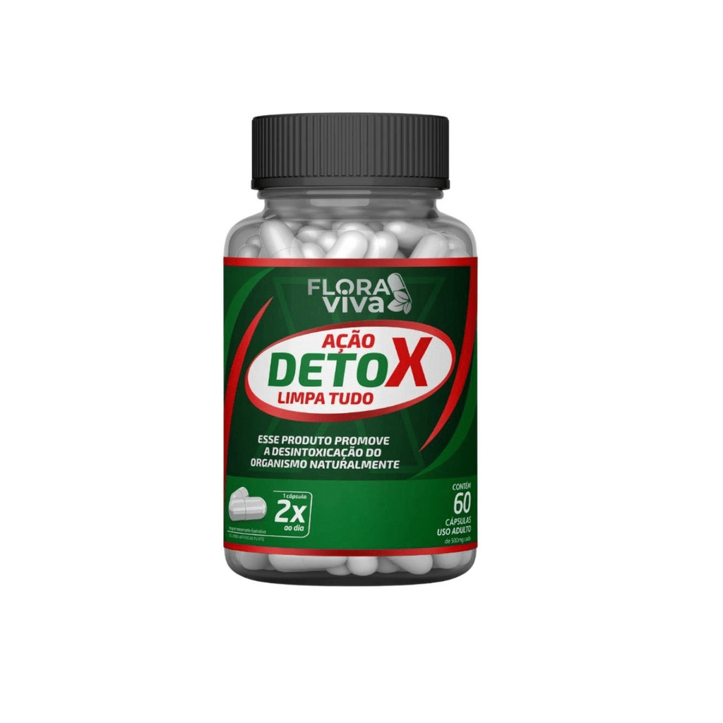 Detox Caps: Acelere o metabolismo e elimine as toxinas/ 500mg