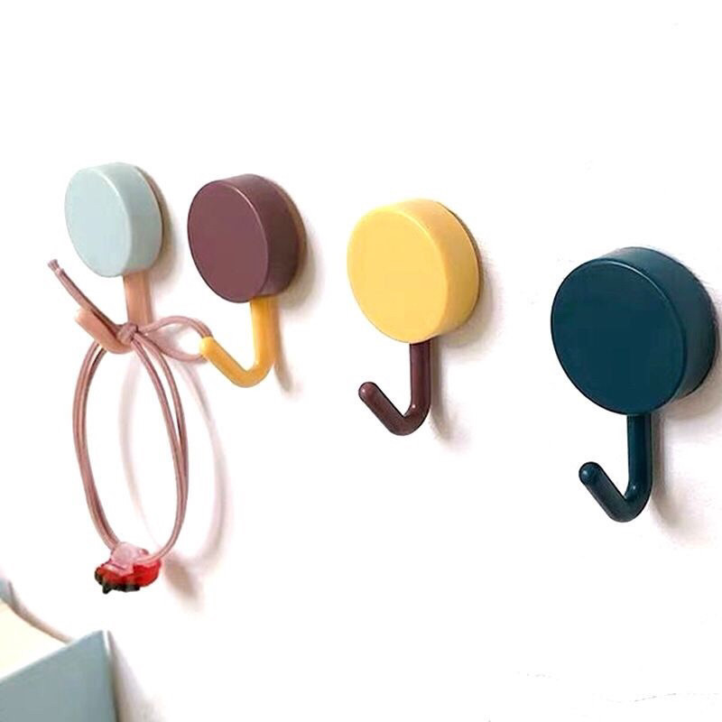 Ganchos de parede Kit com 5,10 ou 20 unidades em forma redonda/ adesivo: para cozinha, banheiro em Oferta na Shopee
