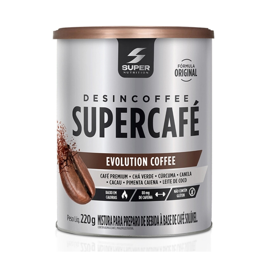 SuperCafé Evolution Coffee Pote 220g Super Nutrition em Oferta na Shopee