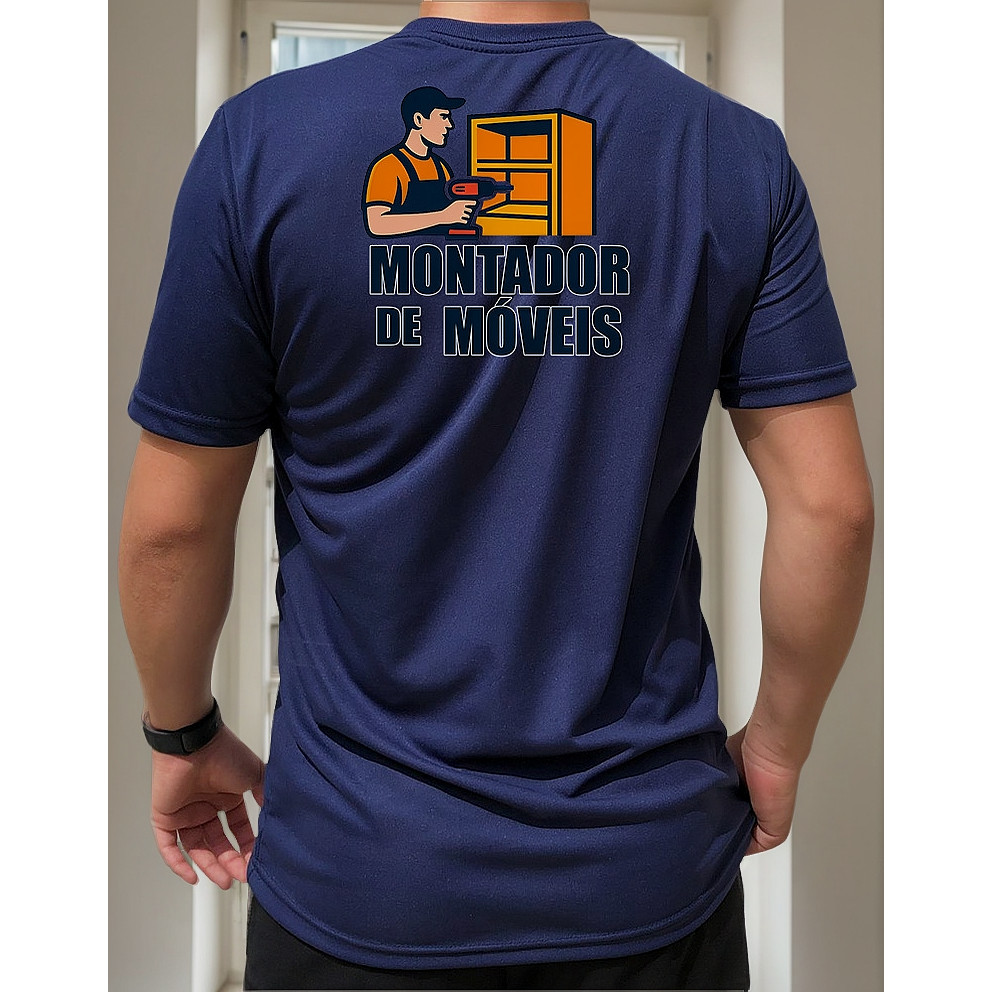 Camiseta De Montador De Móveis Camisa Uniforme Trabalho em Oferta na Shopee