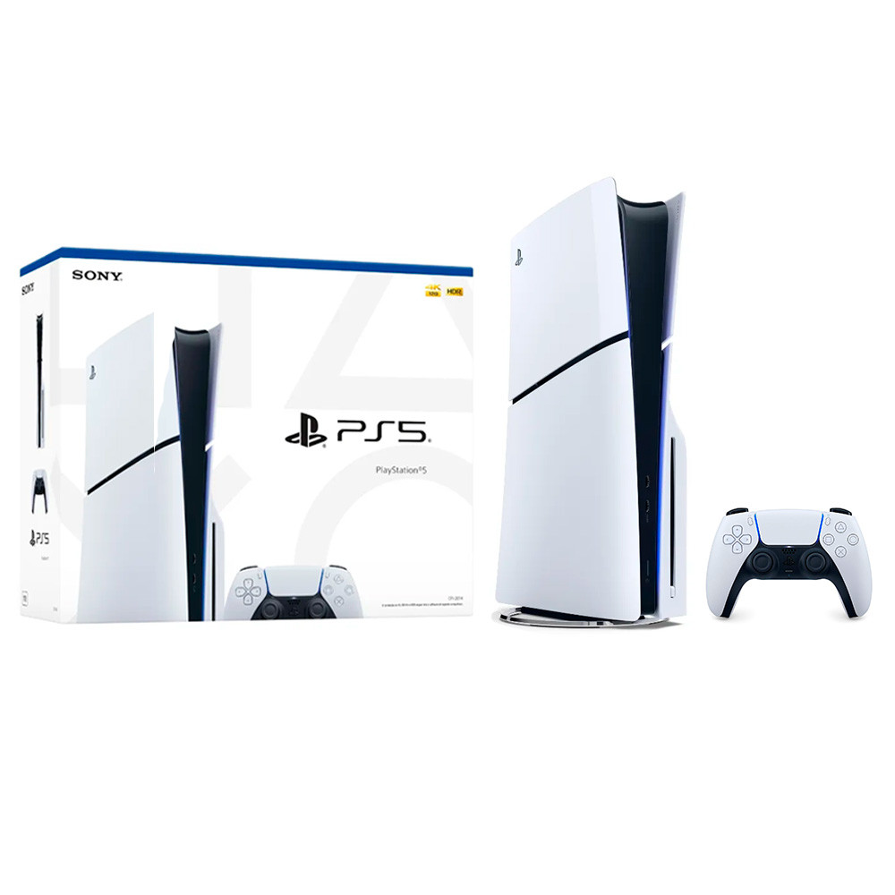 Console Sony PlayStation 5 Slim Disk 1TB DualSense Branco em Oferta na Shopee