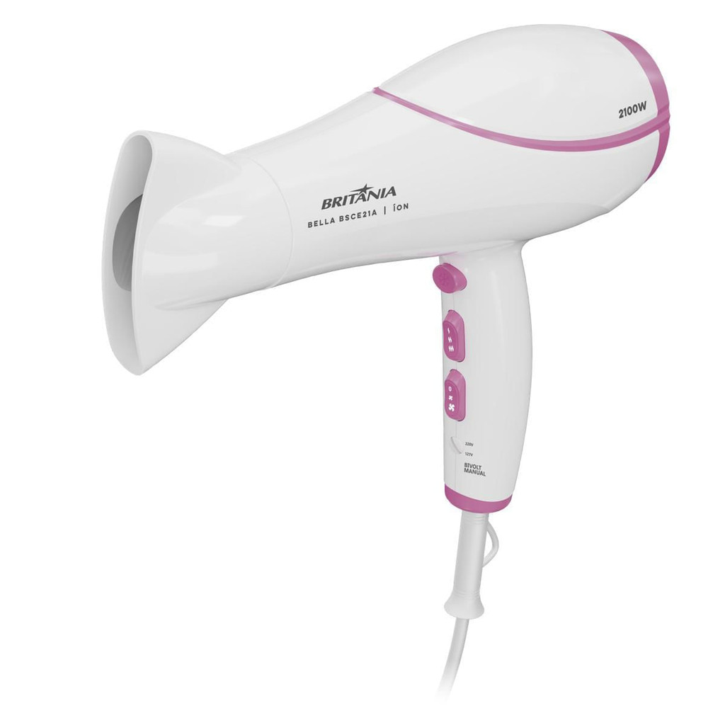 Secador de Cabelos Britânia Bivolt 2100W BELLA BSCE21A - Beauty