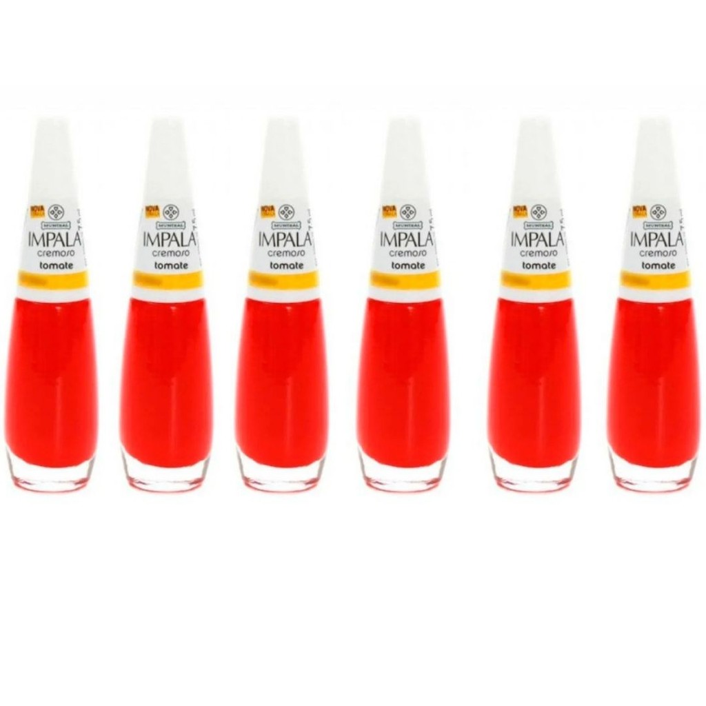 Kit com 6UN Esmalte Impala Tomate