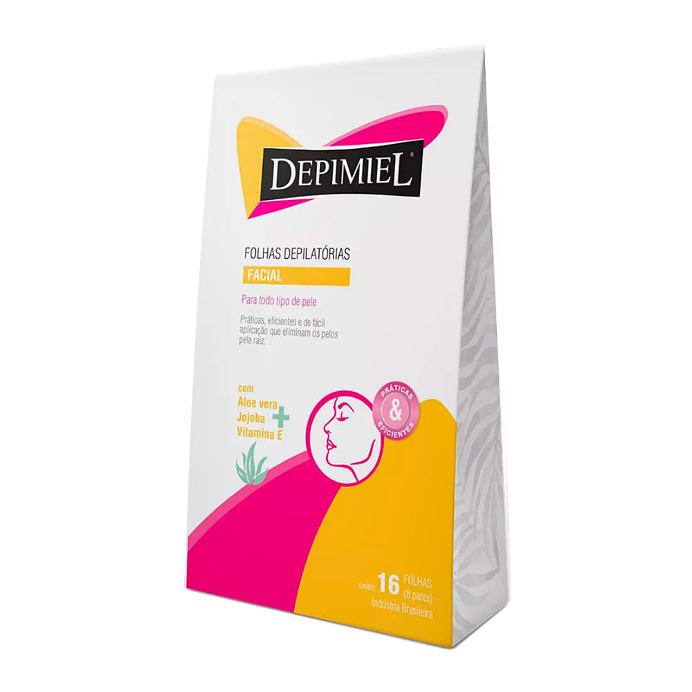 Depilador Depimiel Cera Facial Folhas Prontas 16 Unidades - Beauty