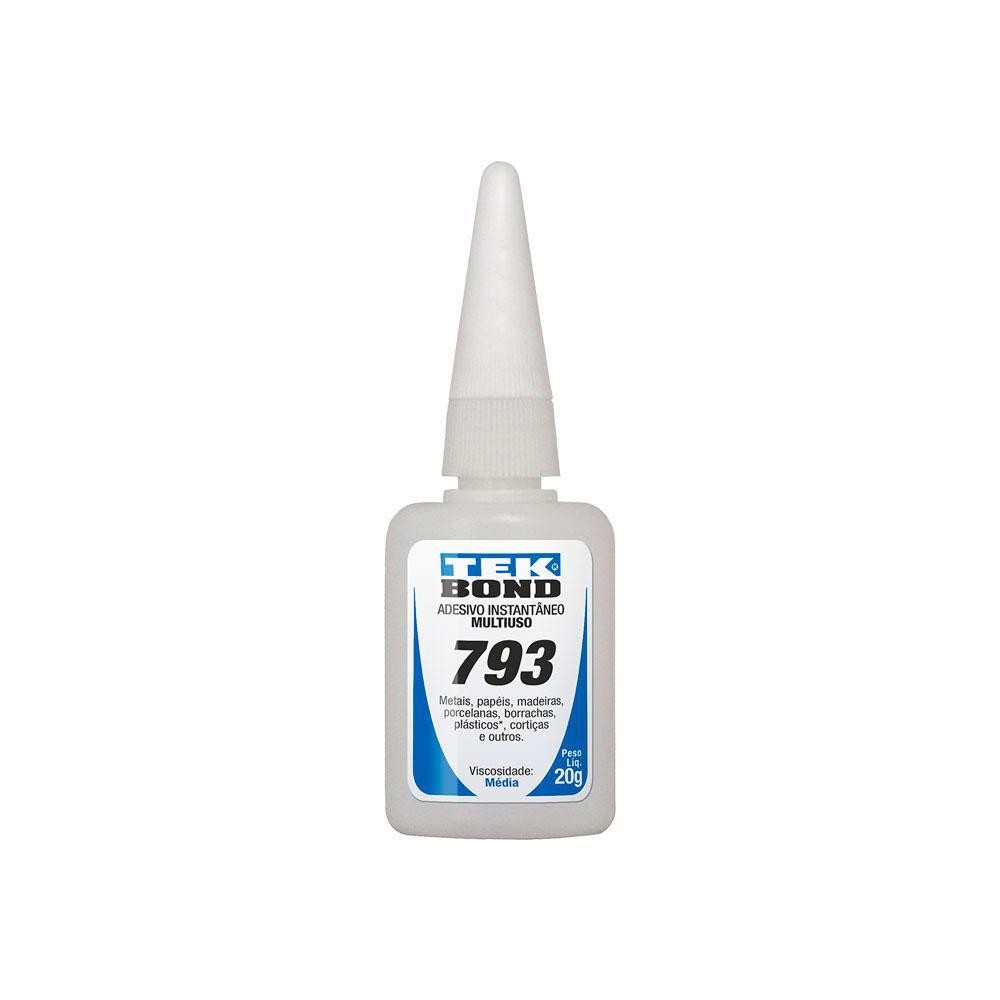 Adesivo instantâneo industrial 20 g - 793 - TekBond - Home & Living