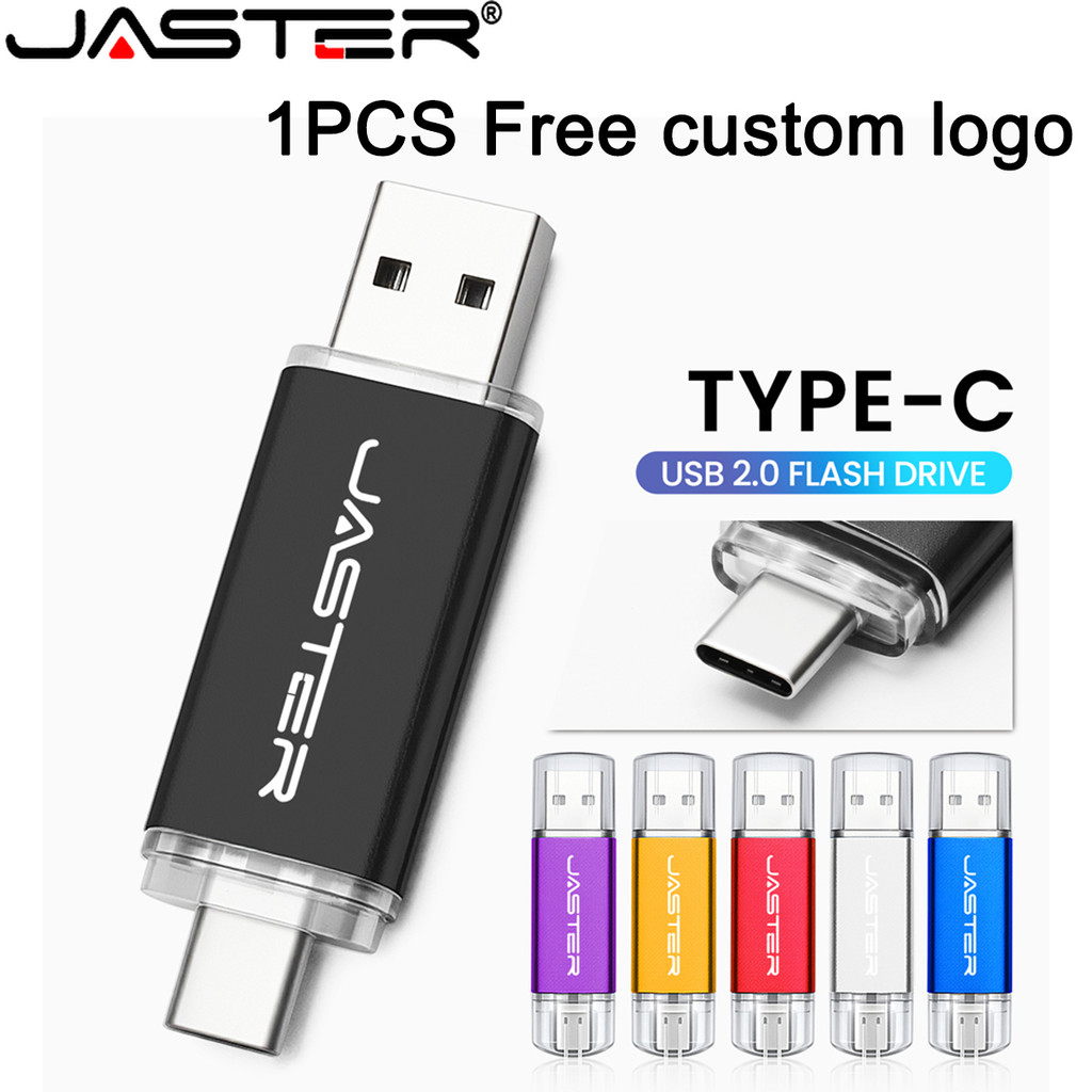 (Logotipo Personalizado Gratuito) Unidade flash USB 2.0 64GB TYPE-C Disco Rígido Portátil 32GB 2 Em 1 16GB mini drive 8G