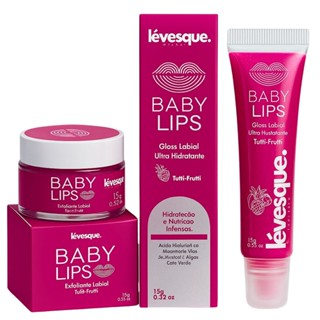 Kit Gloss e Esfoliante Labial Tutti fruti Baby Lips Lévesque em Oferta na Shopee